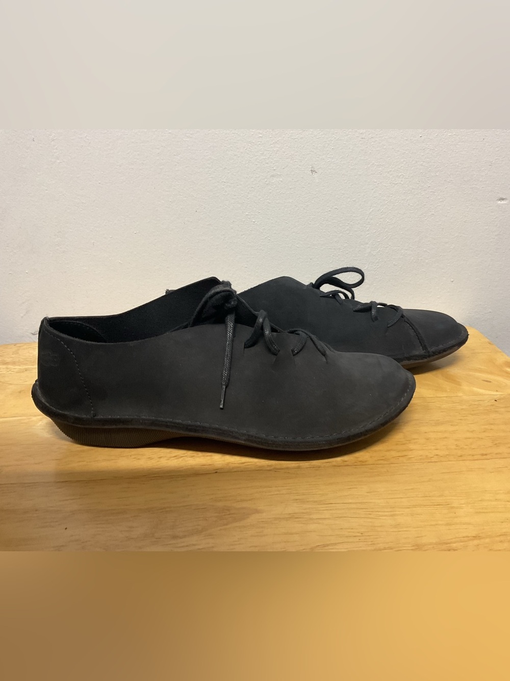 Black LOINT’S of Holland Therhagen Nubuck leather womens 37 US 6.5 - Picture 2 of 9